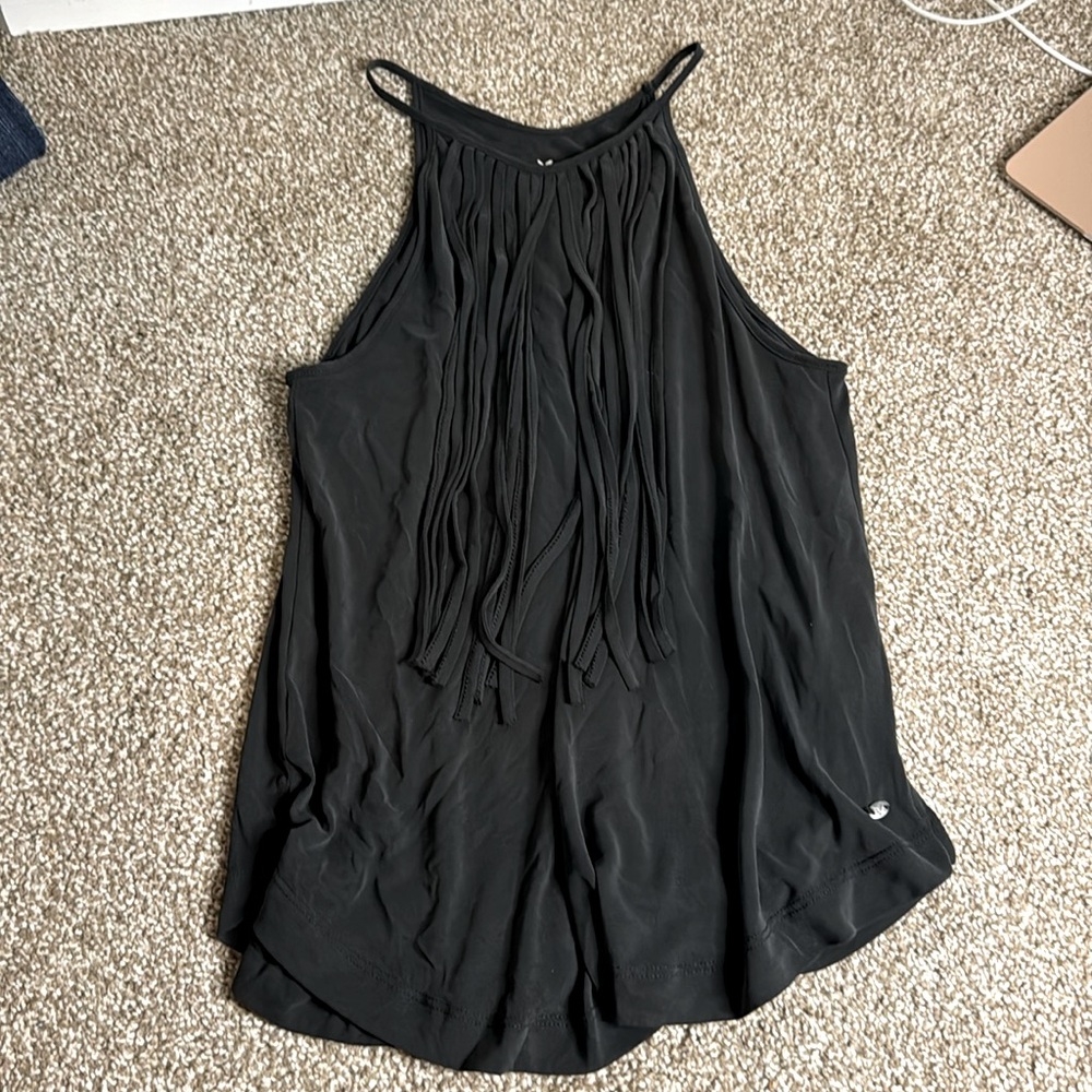 Black American Eagle fringe tank top